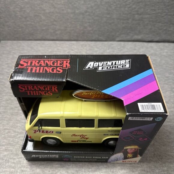 STRANGER THINGS Surfer Boy Pizza Van 2023 Adventure Force Remote Control NEW - Picture 2 of 7